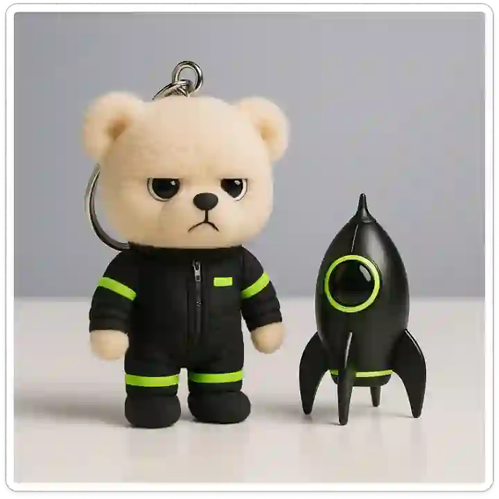 Grumpy Space Bear – Black Suit